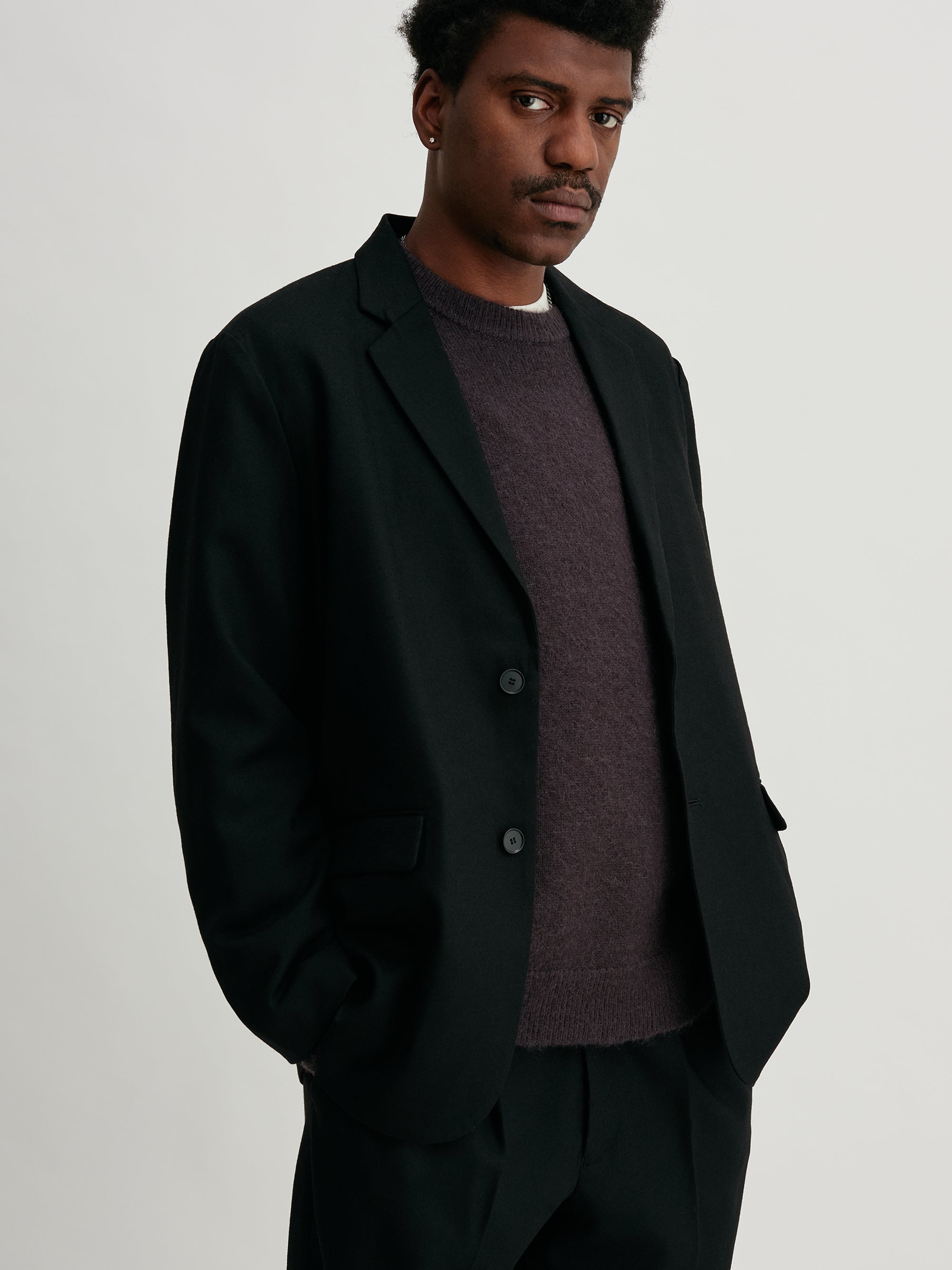 Wool Saxony Tailored Jacket