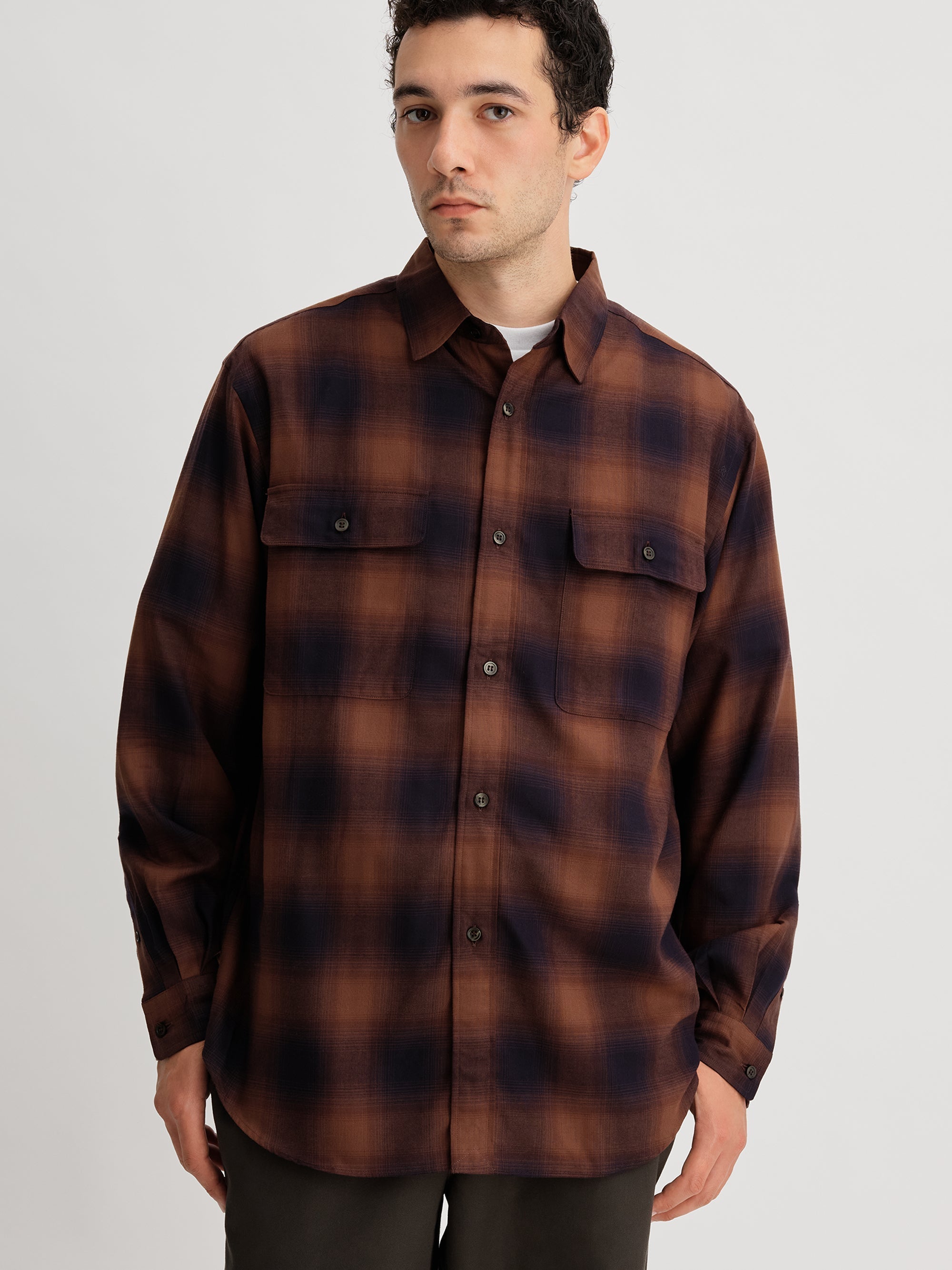 Ombre Check Work Shirt