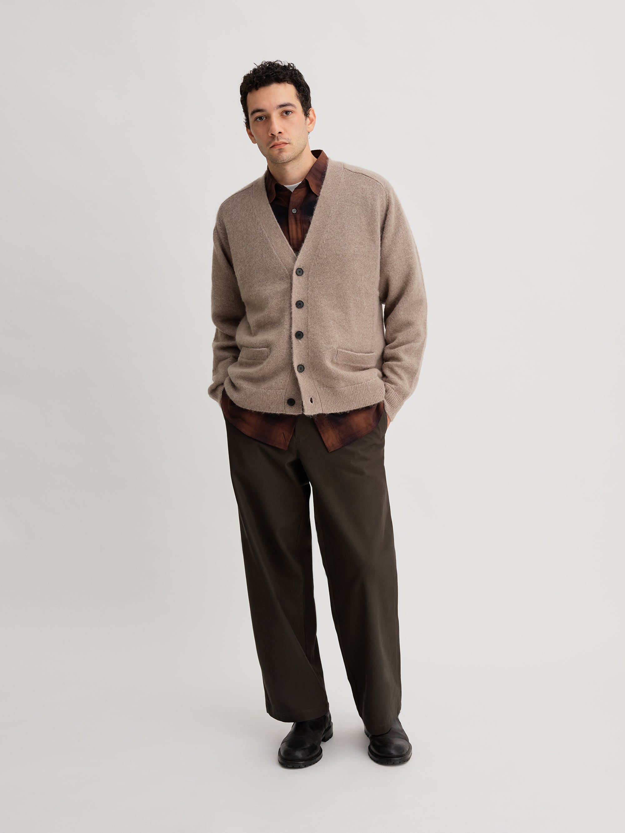 Mohair Shaggy Cardigan