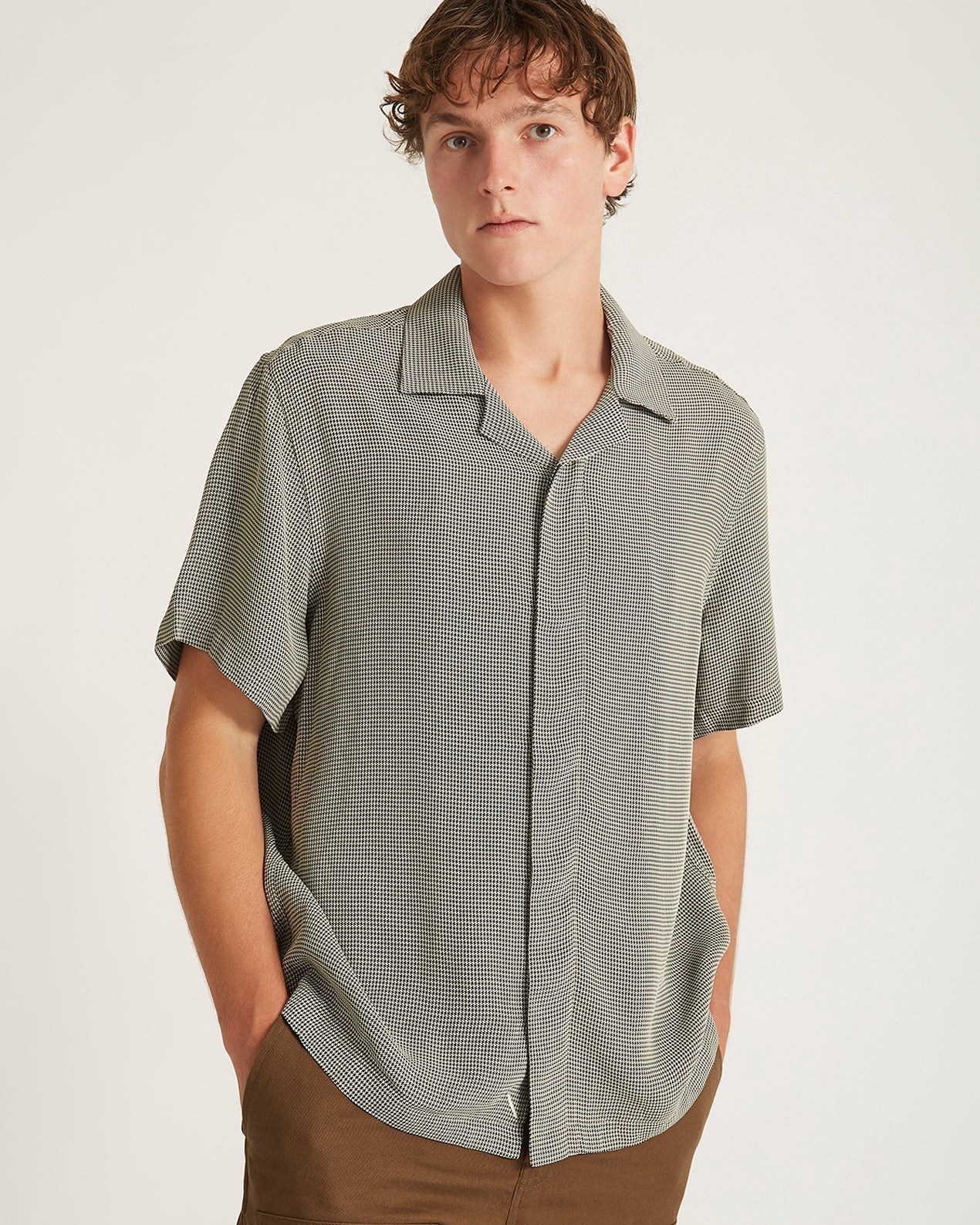 York Mini Houndstooth Short Sleeve Shirt