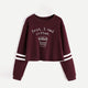 'First, I need Coffee' Striped Sweatshirt