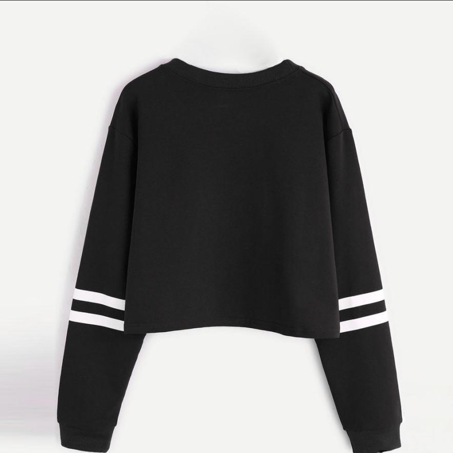 'First, I need Coffee' Striped Sweatshirt