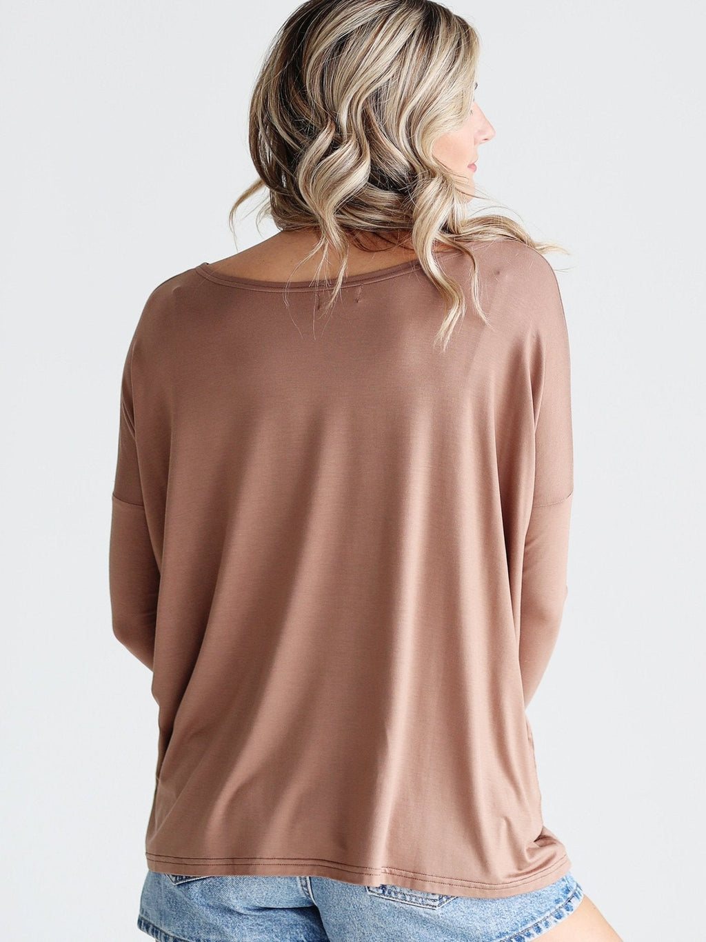 MOCHA LONG SLEEVE TOP