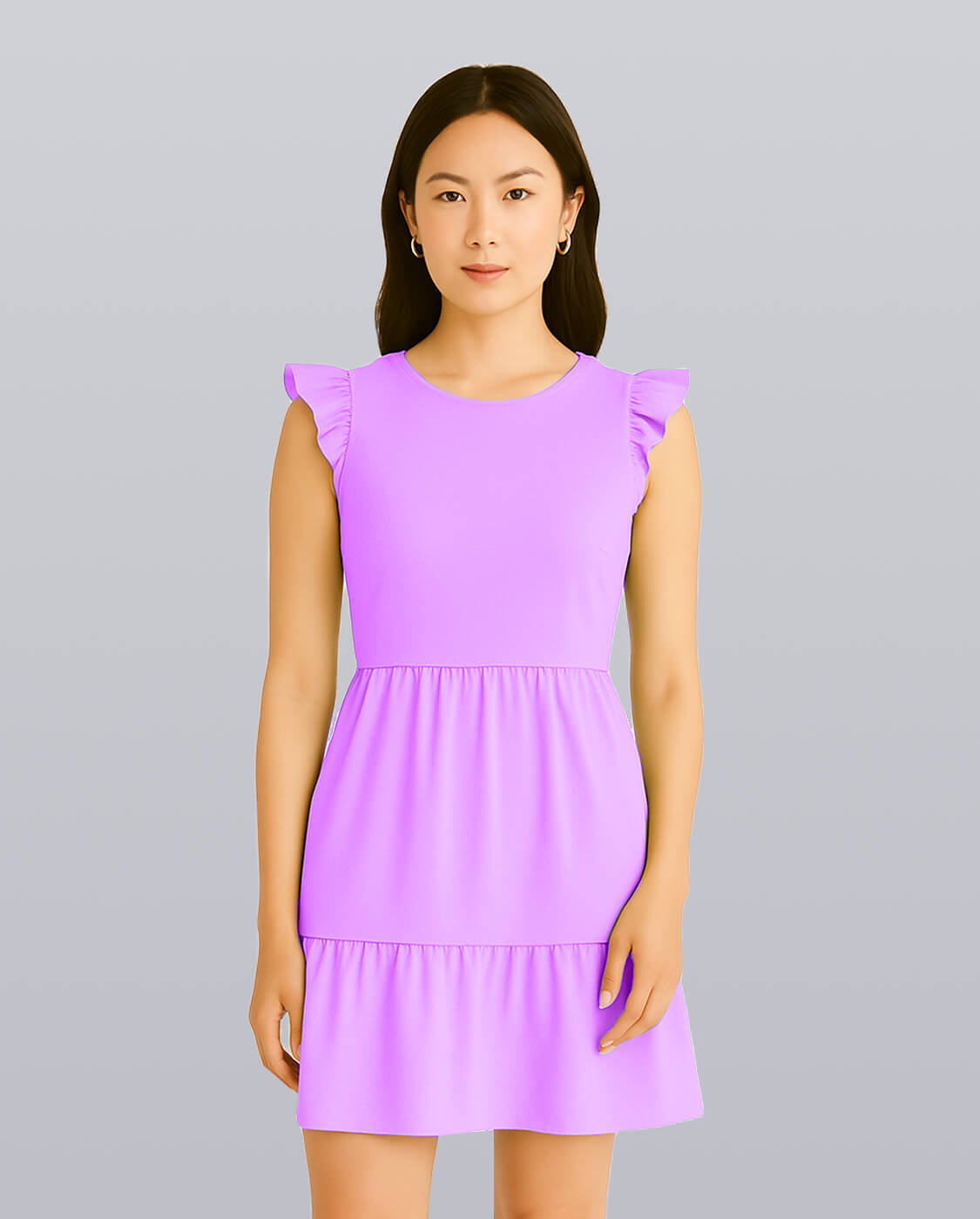 Ruffle Shoulder Mini Dress image 5