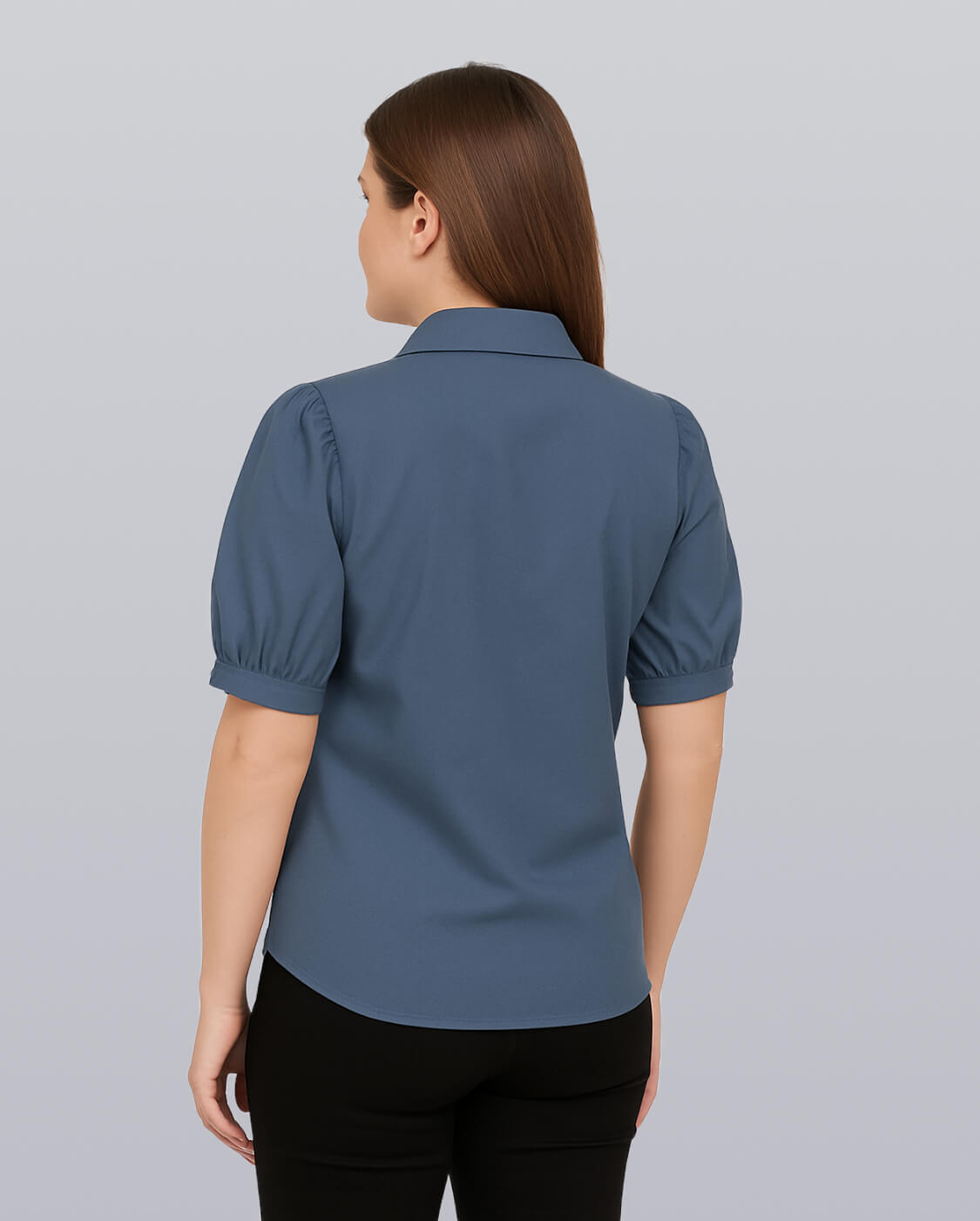 Puff Sleeve Collared Shirt image 4