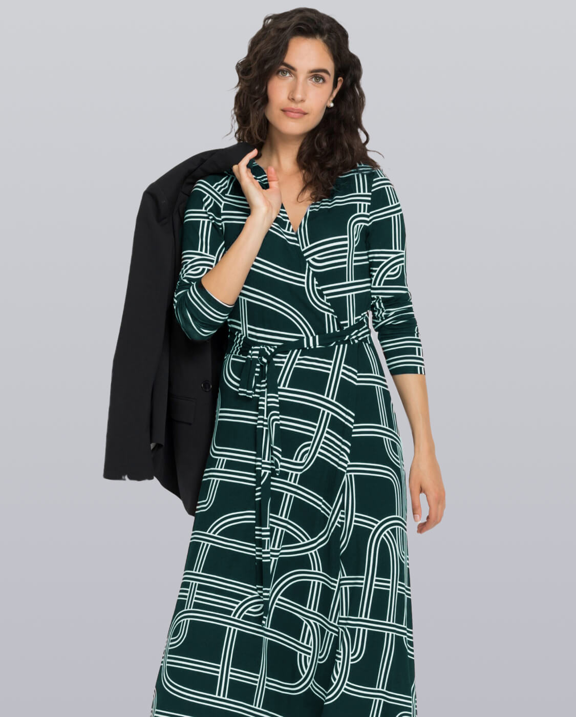 V-Neck Belted Jumpsuit