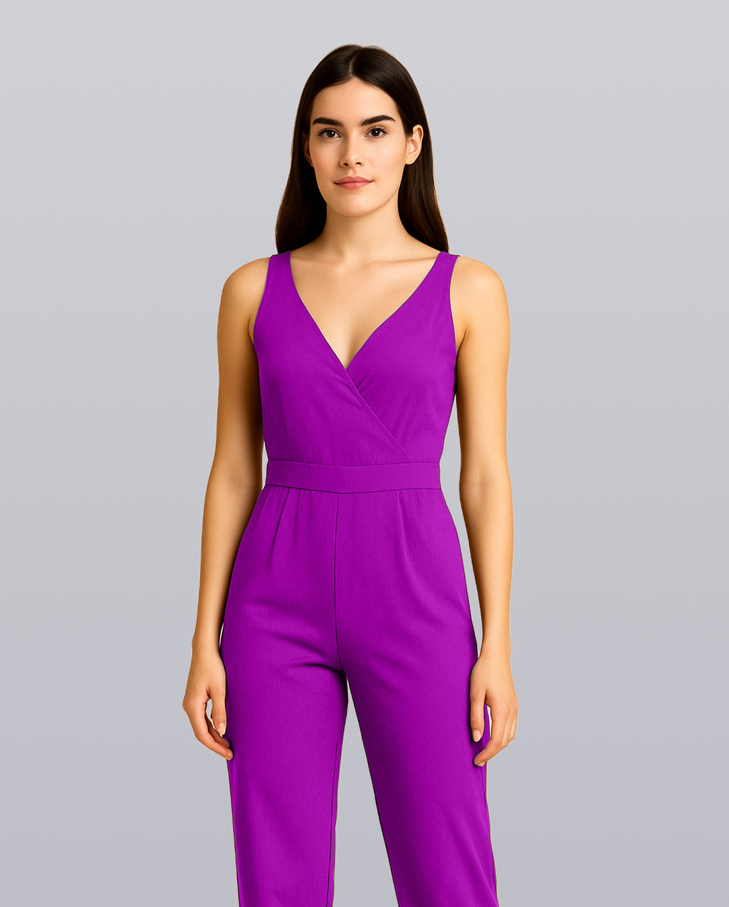 V-Neck Belted Jumpsuit image 7