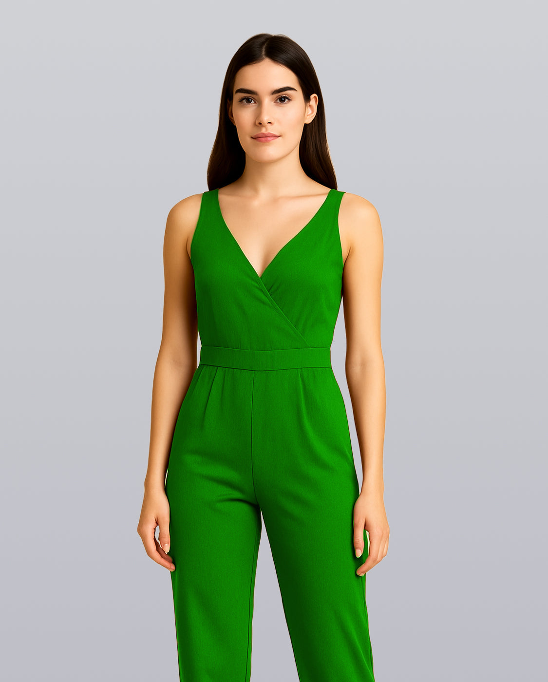 V-Neck Belted Jumpsuit image 5