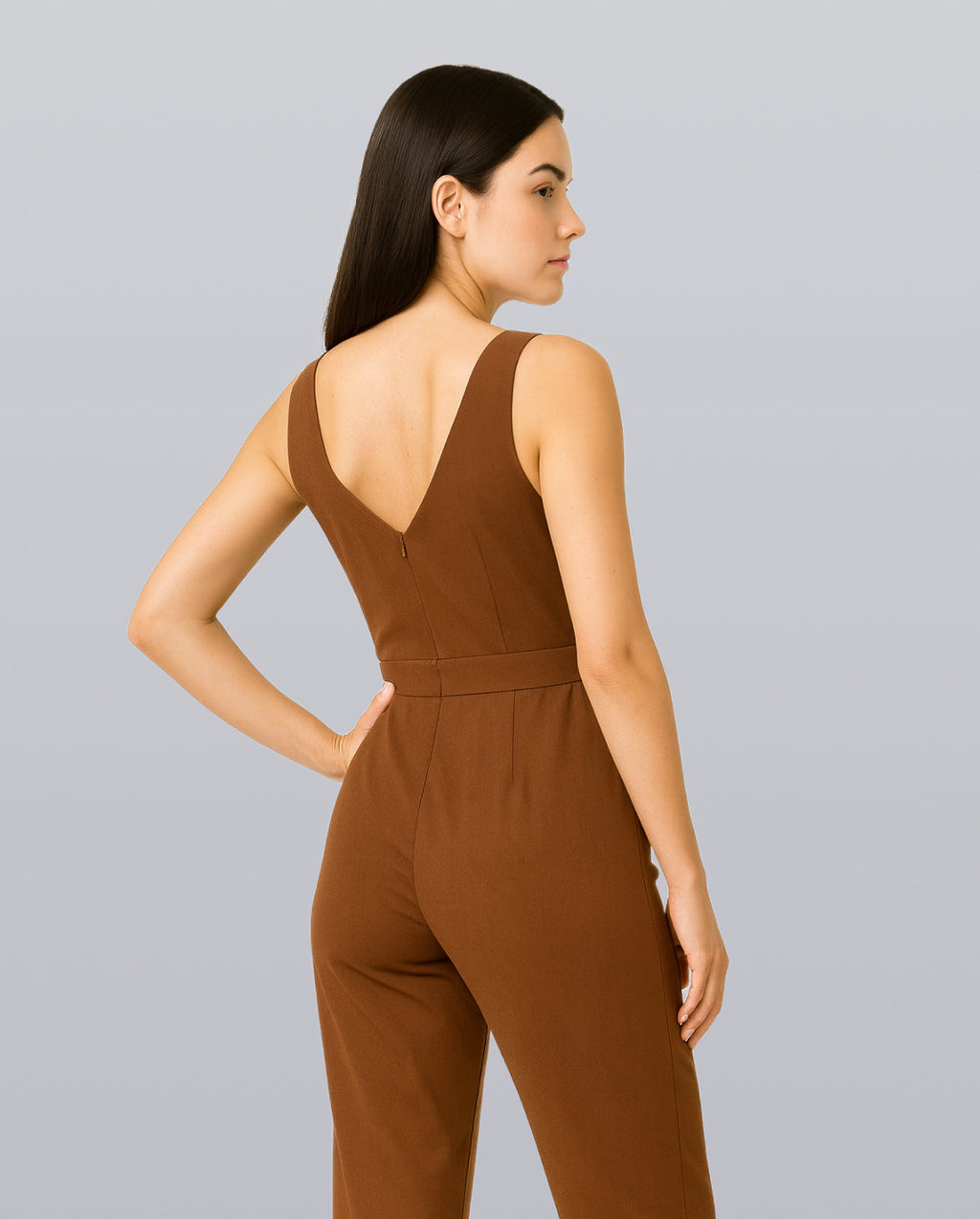 V-Neck Belted Jumpsuit image 4