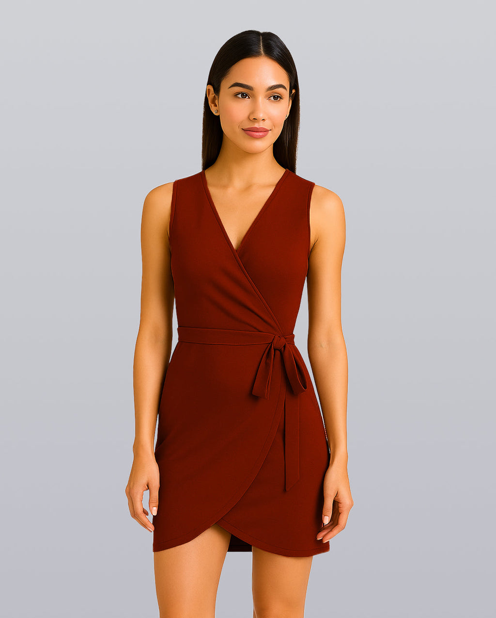 V-Neck Wrap Dress image 7