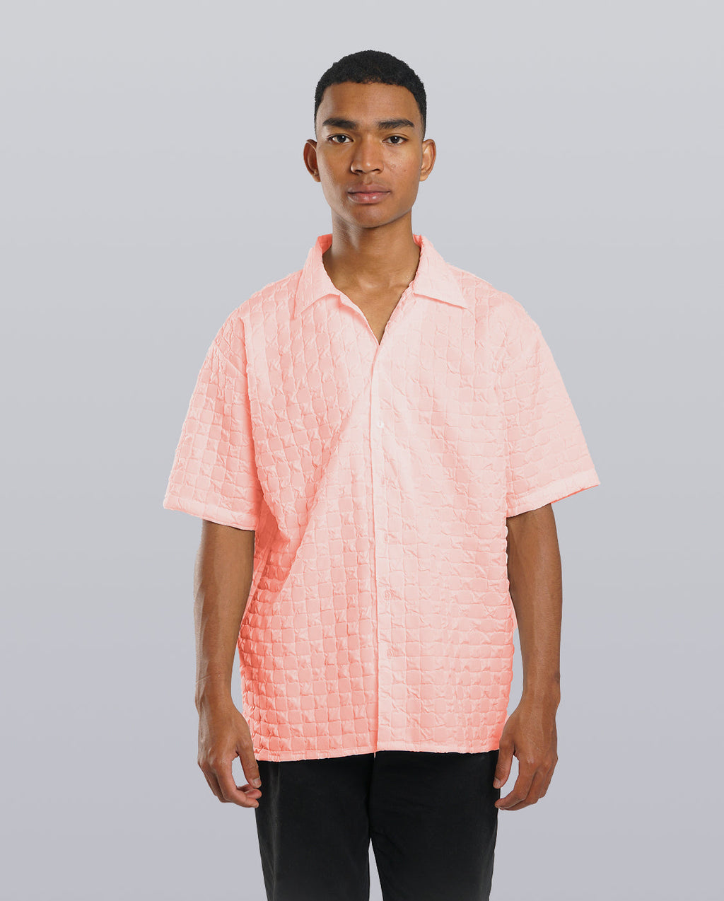 Textured Camp Collar Shirt image 7