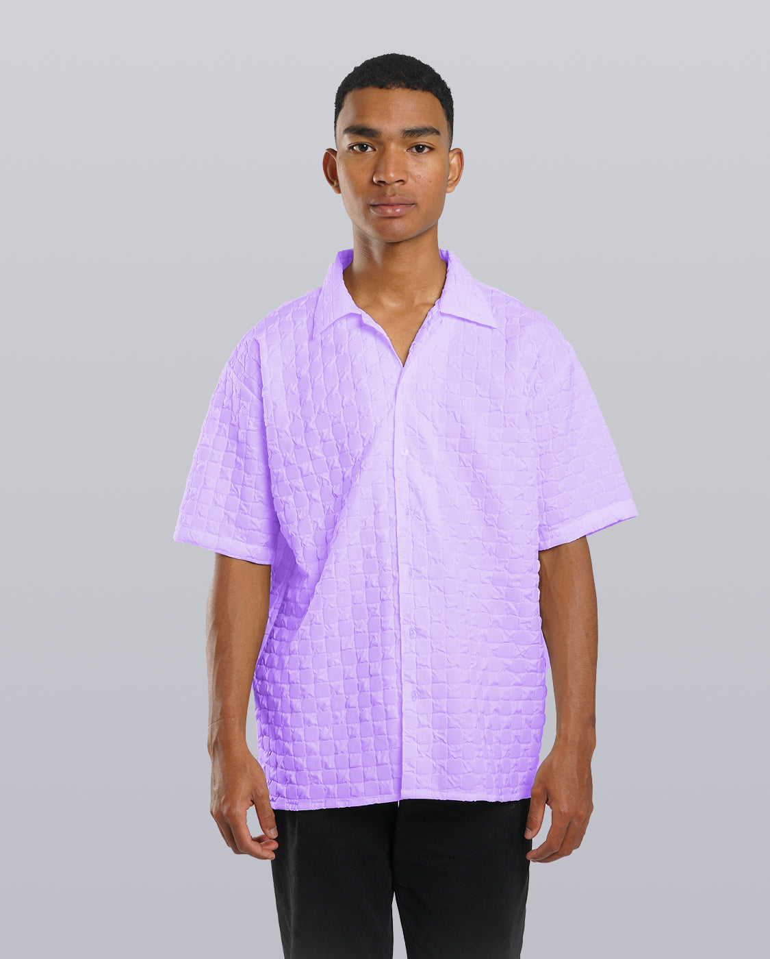 Textured Camp Collar Shirt image 5