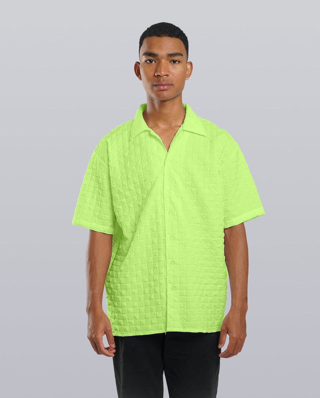 Textured Camp Collar Shirt image 6