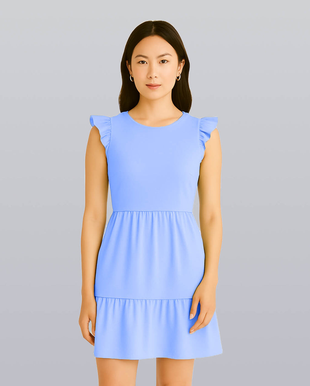 Ruffle Shoulder Mini Dress image 6