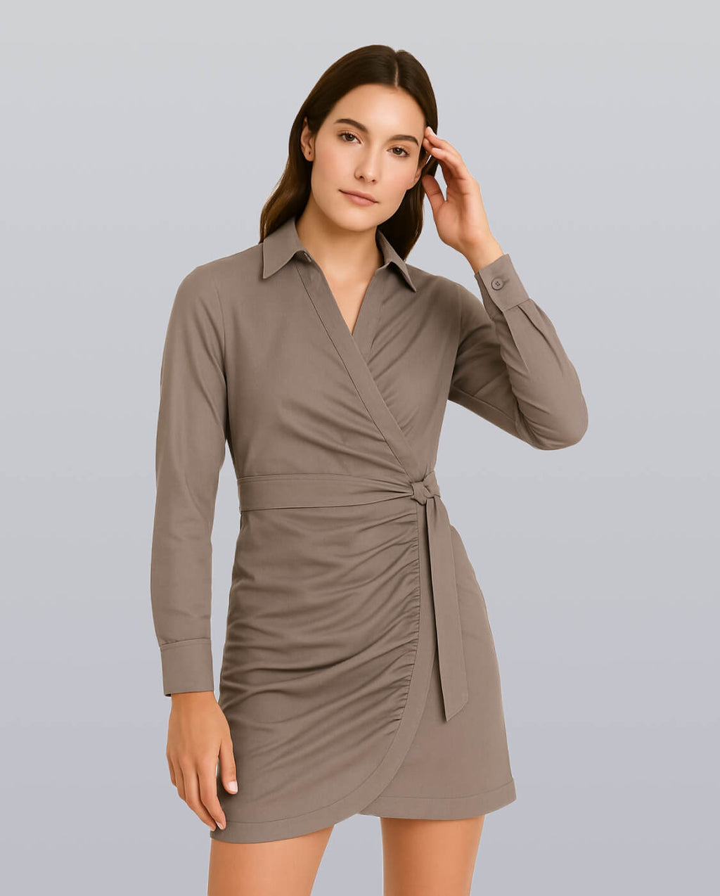 Wrap Shirt Dress image 2