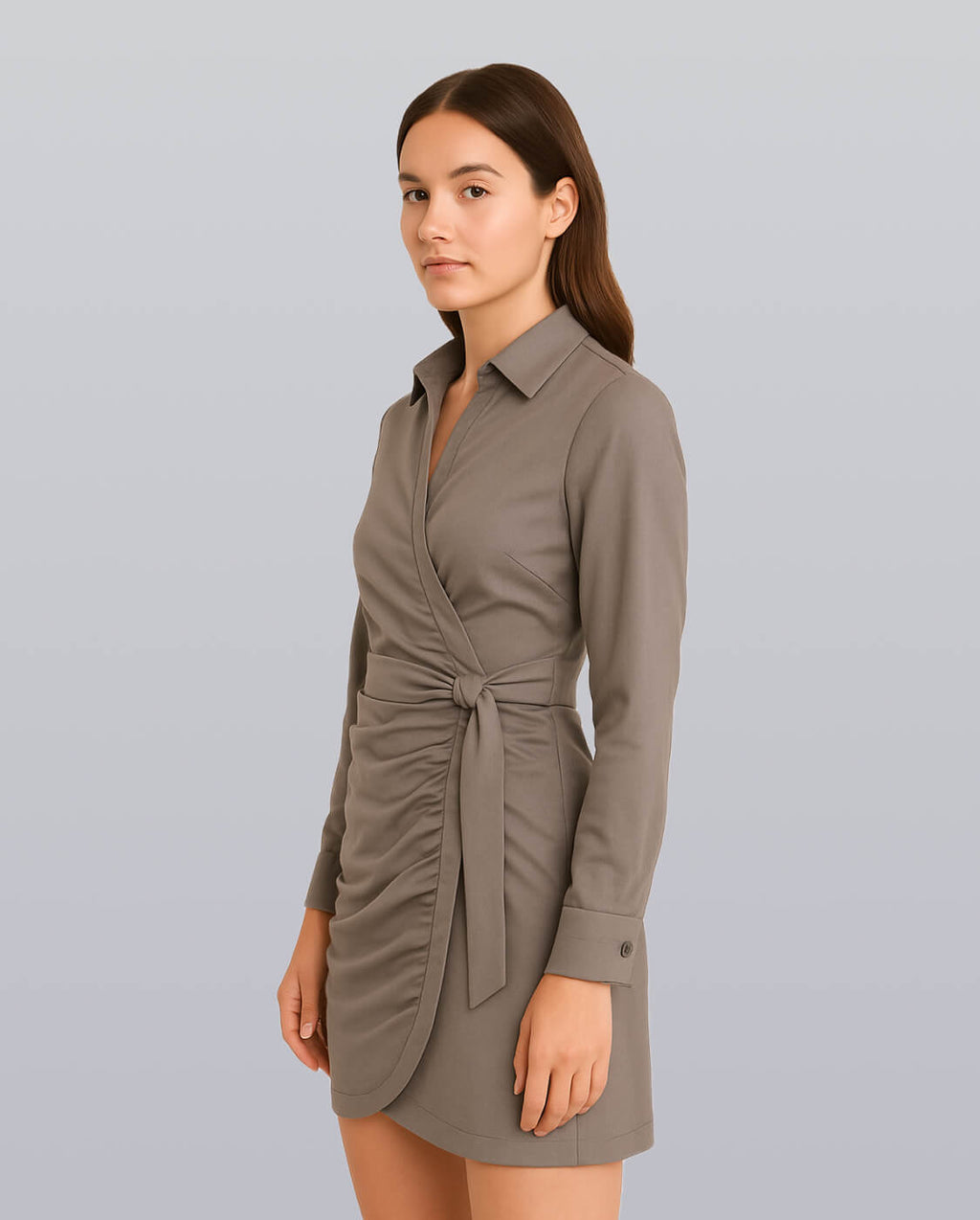 Wrap Shirt Dress image 4
