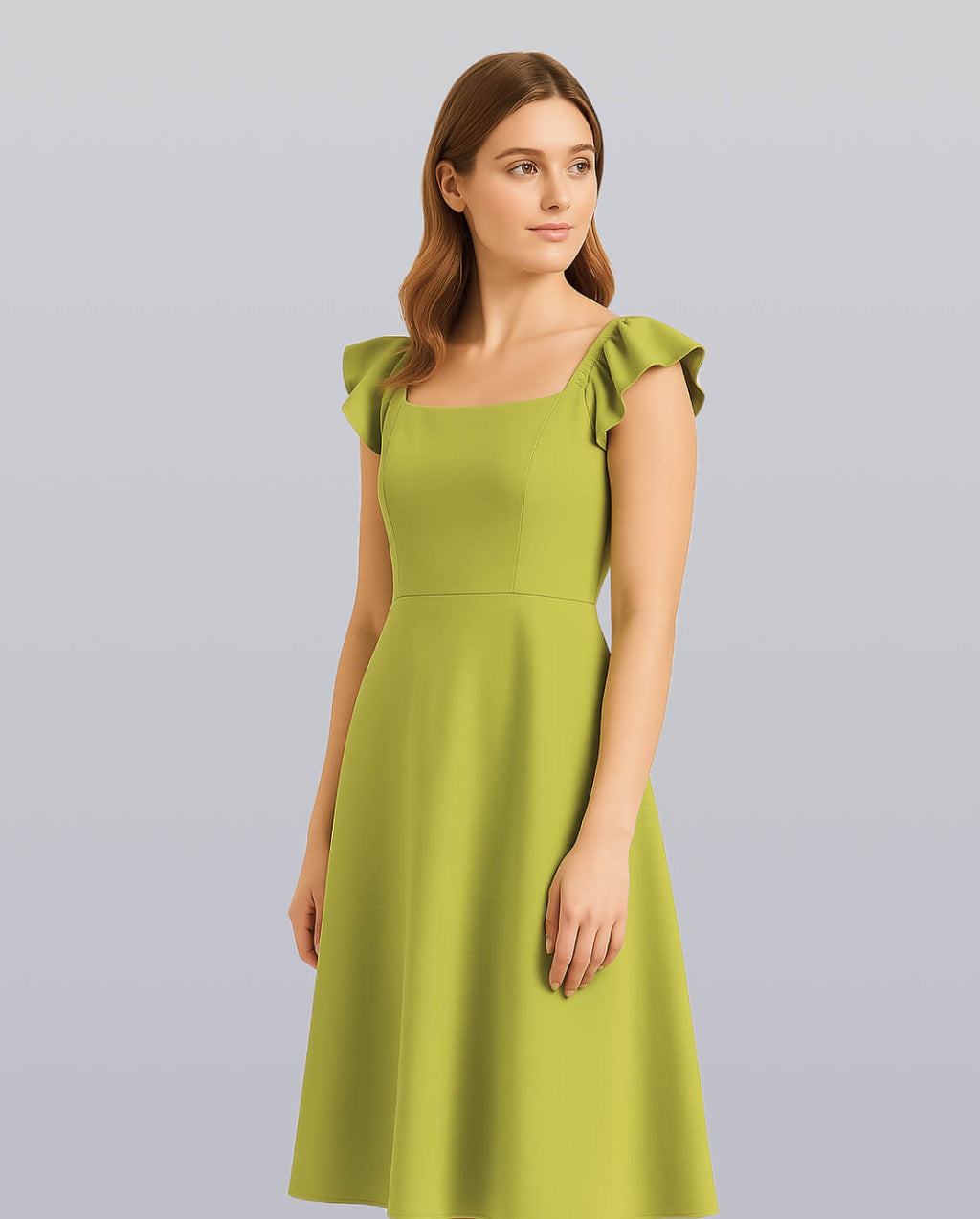 Midi Dress with Ruffle Sleeves image 3