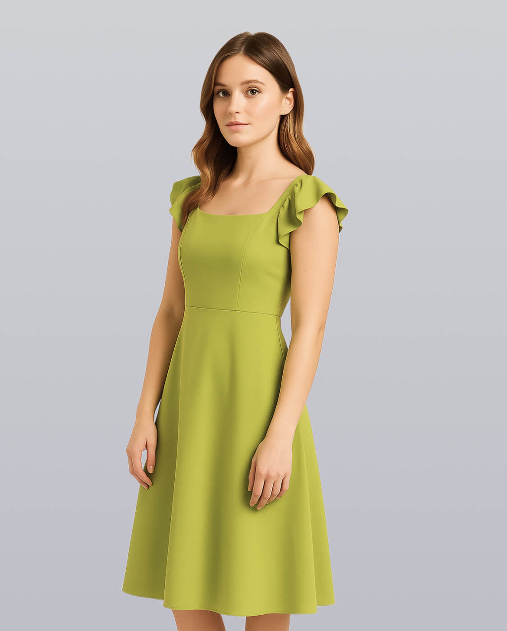 Midi Dress with Ruffle Sleeves image 4
