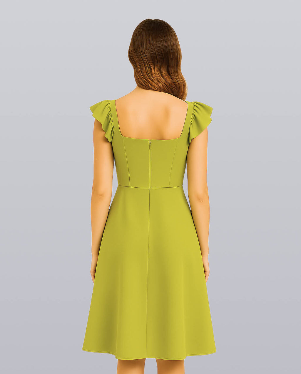 Midi Dress with Ruffle Sleeves image 2