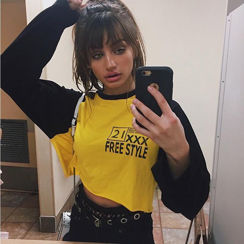 'COOL GIRL FREE STYLE' Patchwork Shirt
