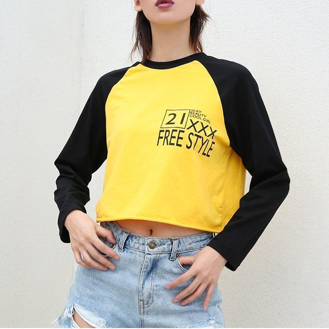 'COOL GIRL FREE STYLE' Patchwork Shirt