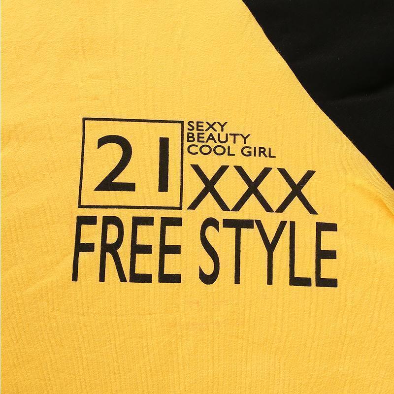 'COOL GIRL FREE STYLE' Patchwork Shirt